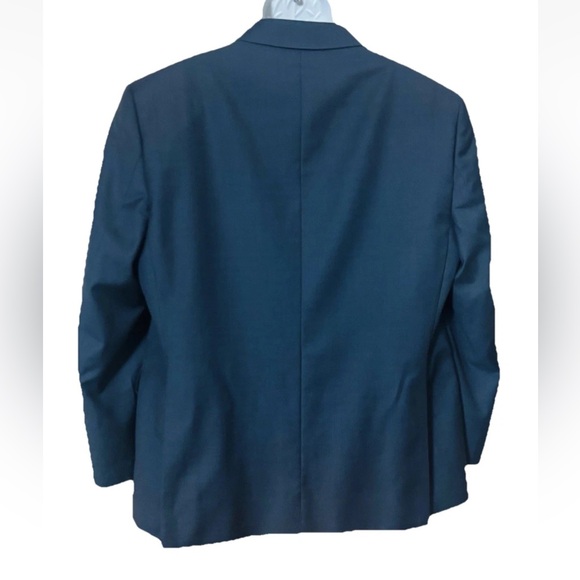 Jos. A. Bank Traveler Blazer Mens 44S Blue Gray Wool Tailored Fit Two-Button - Picture 3 of 12